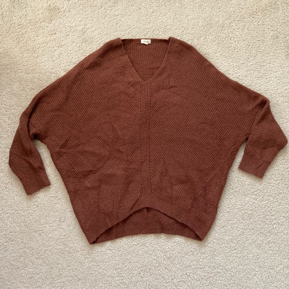 Cozy Debut Burnt Orange Sweater